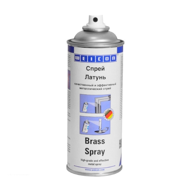 Спрей антикоррозийный "латунный цвет" Brass Spray WEICON (спрей, 400 мл, 120 мл/м2) Сталькор Калуга